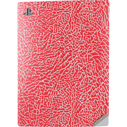 Elephant Print Red PS5 Digital Edition Console Skin