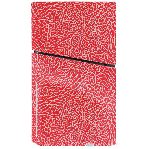 Elephant Print Red PS5 Slim Disk Bundle Skin
