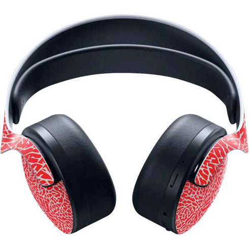 Elephant Print Red PULSE 3D Wireless Headset for PS5 Skin