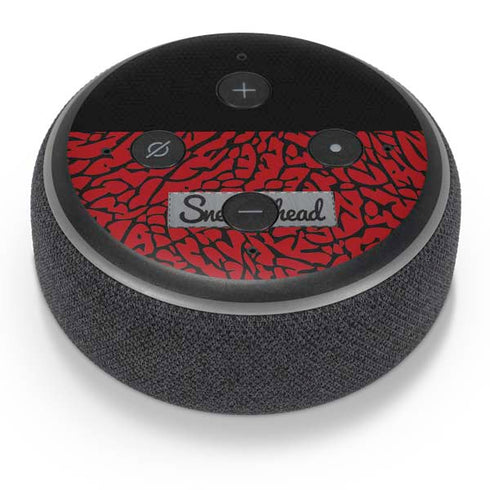 Elephant Print Red Sneakerhead Amazon Echo Dot Skin
