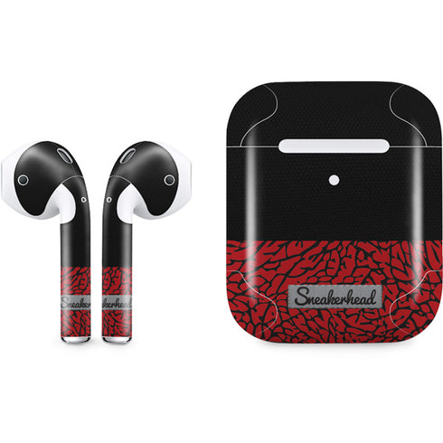 Elephant Print Red Sneakerhead Apple AirPods 2 Skin