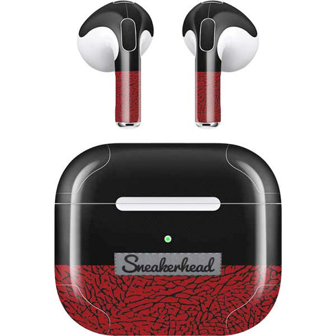 Elephant Print Red Sneakerhead Apple AirPods (3rd Gen 2021) Skin