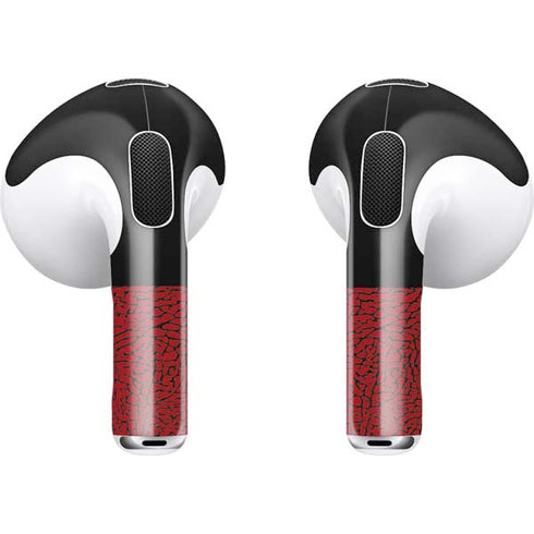 Elephant Print Red Sneakerhead Apple AirPods (3rd Gen 2021) Skin
