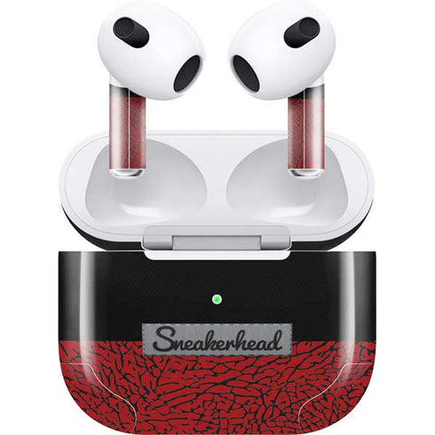 Elephant Print Red Sneakerhead Apple AirPods (3rd Gen 2021) Skin