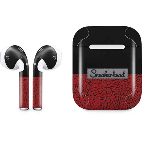 Elephant Print Red Sneakerhead Apple AirPods Skin