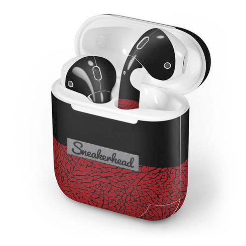 Elephant Print Red Sneakerhead Apple AirPods Skin