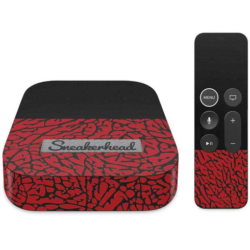 Elephant Print Red Sneakerhead Apple TV Skin