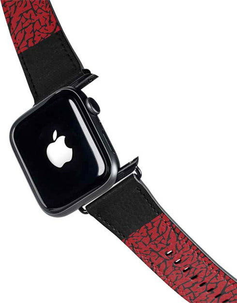 Elephant Print Red Sneakerhead Apple Watch Band 42-44mm