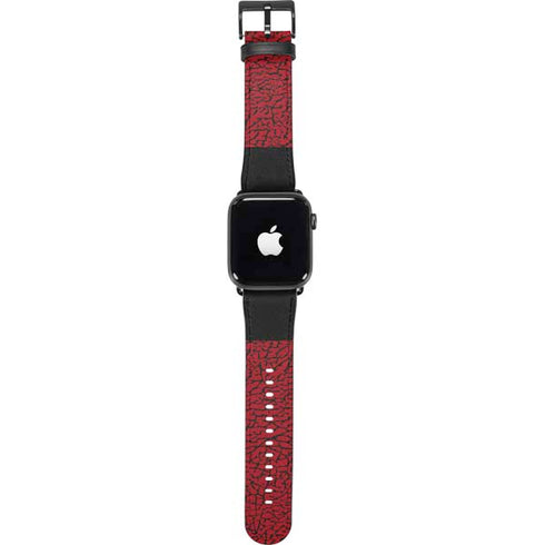 Elephant Print Red Sneakerhead Apple Watch Band 42-44mm