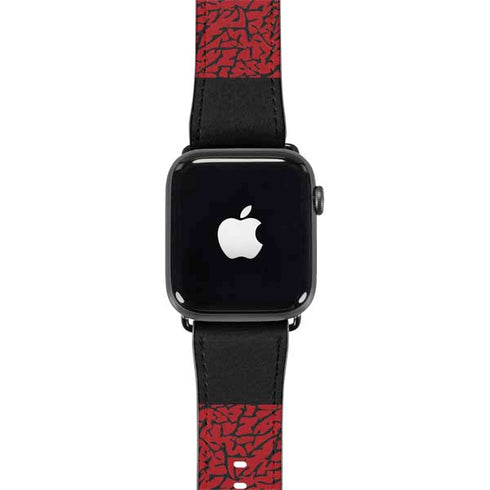 Elephant Print Red Sneakerhead Apple Watch Band 38-40mm