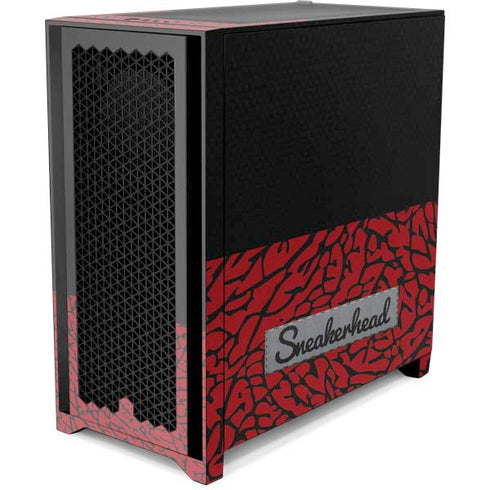 Elephant Print Red Sneakerhead Corsair 4000D Tempered Glass Mid-Tower ATX Case Skin