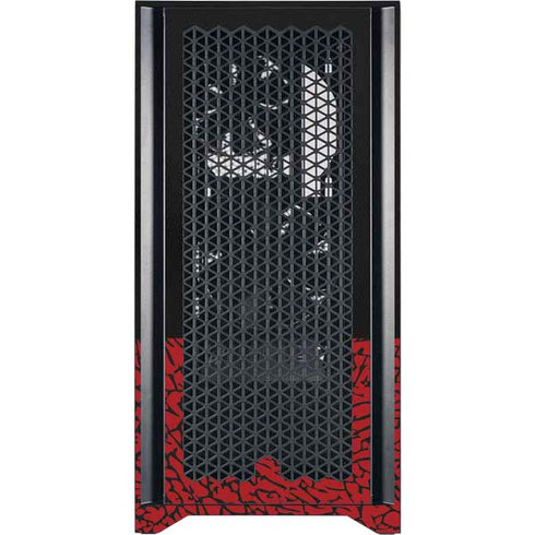 Elephant Print Red Sneakerhead Corsair 4000D Tempered Glass Mid-Tower ATX Case Skin