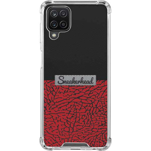 Elephant Print Red Sneakerhead Galaxy A12 Clear Case