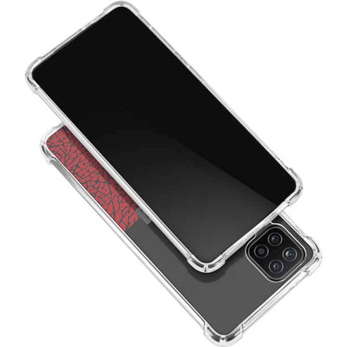 Elephant Print Red Sneakerhead Galaxy A12 Clear Case