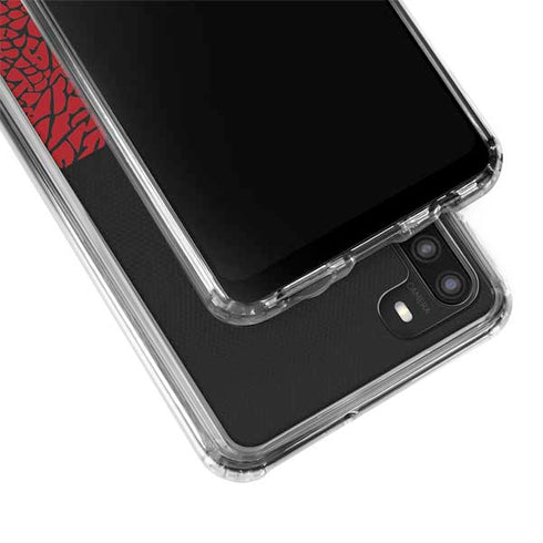 Elephant Print Red Sneakerhead Galaxy A21 Clear Case