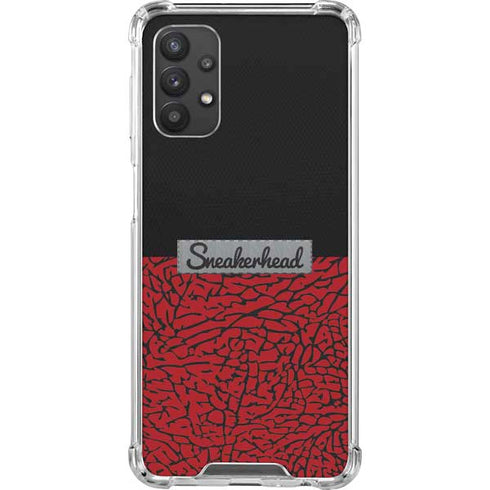 Elephant Print Red Sneakerhead Galaxy A32 5G Clear Case