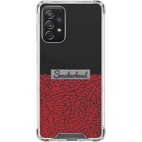 Elephant Print Red Sneakerhead Galaxy A72 5G Clear Case