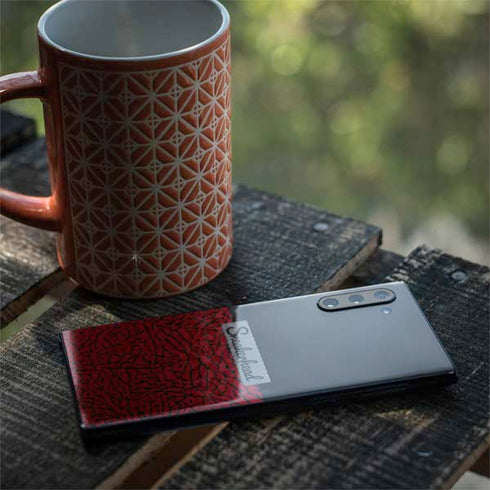 Elephant Print Red Sneakerhead Galaxy Note 10 Skin