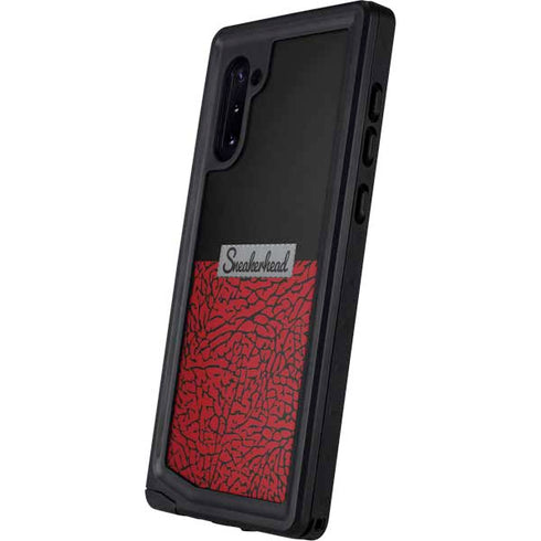 Elephant Print Red Sneakerhead Galaxy Note 10 Waterproof Case