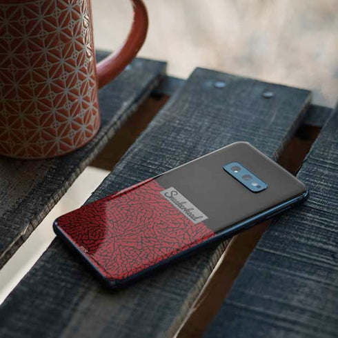 Elephant Print Red Sneakerhead Galaxy S10e Skin