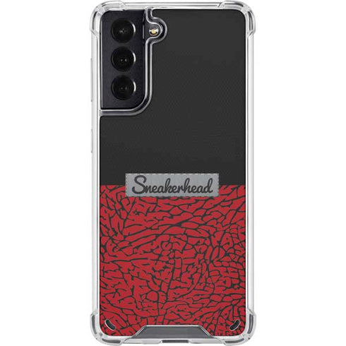 Elephant Print Red Sneakerhead Galaxy S21 5G Clear Case