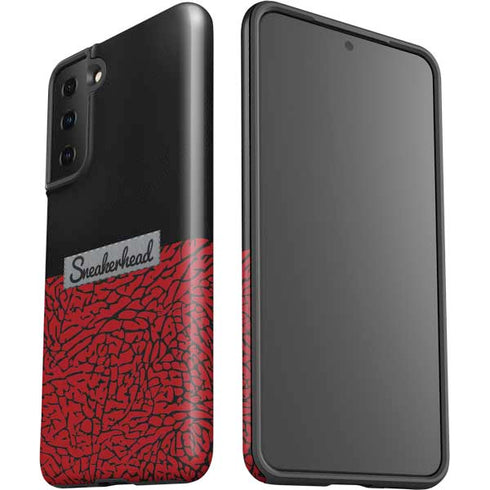 Elephant Print Red Sneakerhead Galaxy S21 FE Pro Case