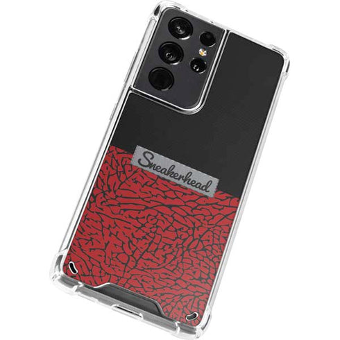 Elephant Print Red Sneakerhead Galaxy S21 Ultra 5G Clear Case