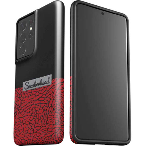 Elephant Print Red Sneakerhead Galaxy S21 Ultra 5G Pro Case