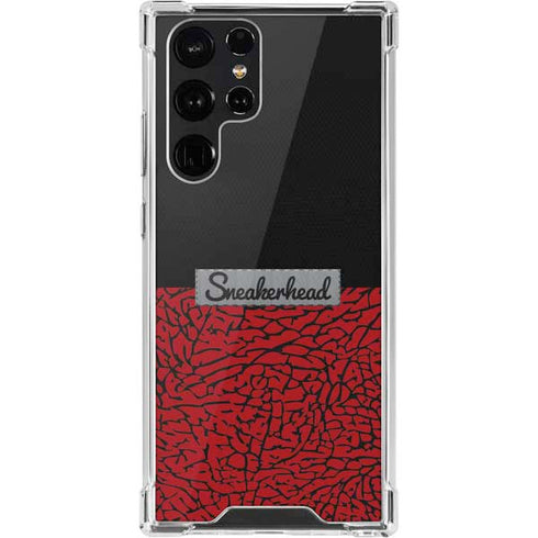 Elephant Print Red Sneakerhead Galaxy S22 Ultra Clear Case