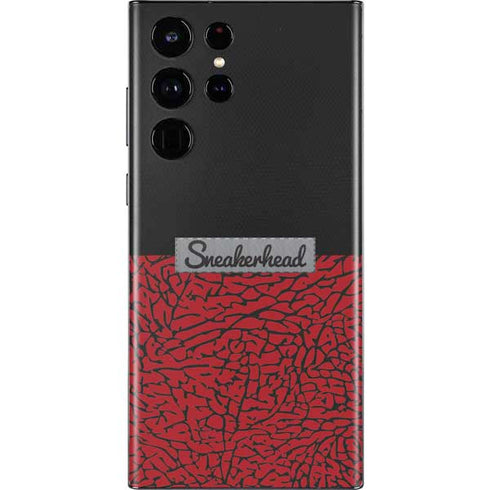 Elephant Print Red Sneakerhead Galaxy S22 Ultra Skin