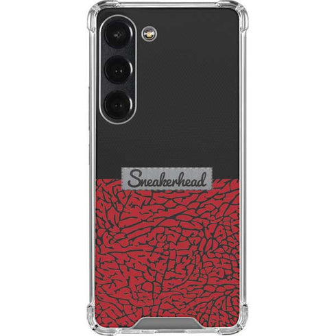 Elephant Print Red Sneakerhead Galaxy S23 Clear Case