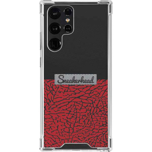 Elephant Print Red Sneakerhead Galaxy S24 Ultra Clear Case
