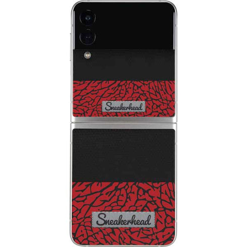 Elephant Print Red Sneakerhead Galaxy Z Flip3 5G Skin