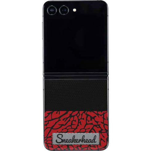 Elephant Print Red Sneakerhead Galaxy Z Flip5 5G Skin