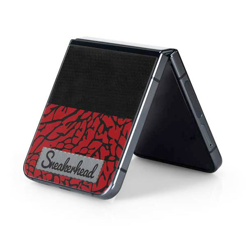 Elephant Print Red Sneakerhead Galaxy Z Flip5 5G Skin