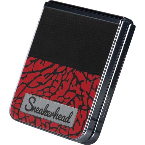 Elephant Print Red Sneakerhead Galaxy Z Flip5 5G Skin