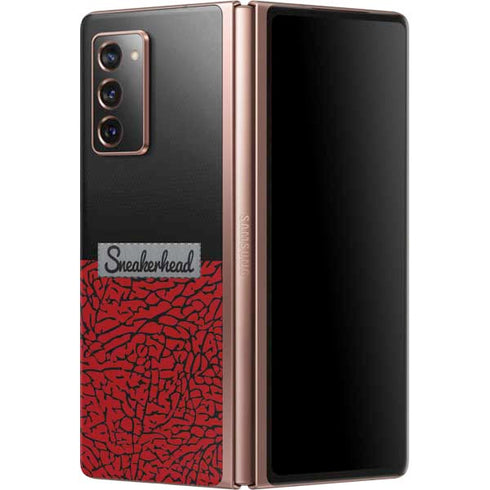 Elephant Print Red Sneakerhead Galaxy Z Fold2 5G Skin