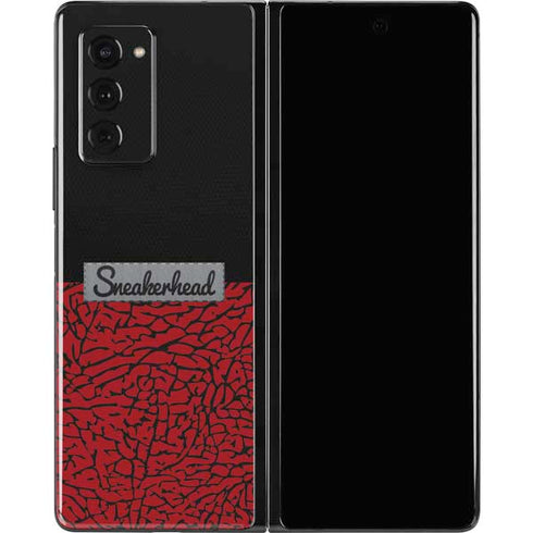 Elephant Print Red Sneakerhead Galaxy Z Fold2 5G Skin