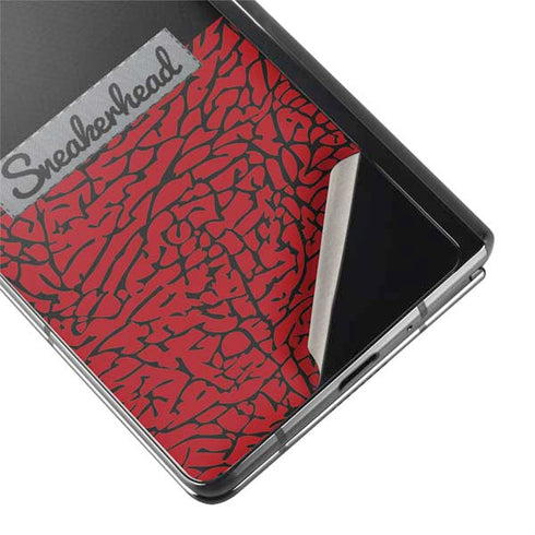 Elephant Print Red Sneakerhead Galaxy Z Fold2 5G Skin