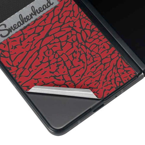 Elephant Print Red Sneakerhead Galaxy Z Fold4 5G Skin