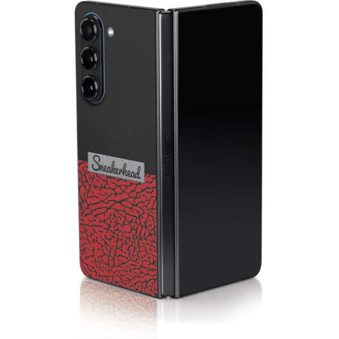 Elephant Print Red Sneakerhead Galaxy Z Fold5 5G Skin