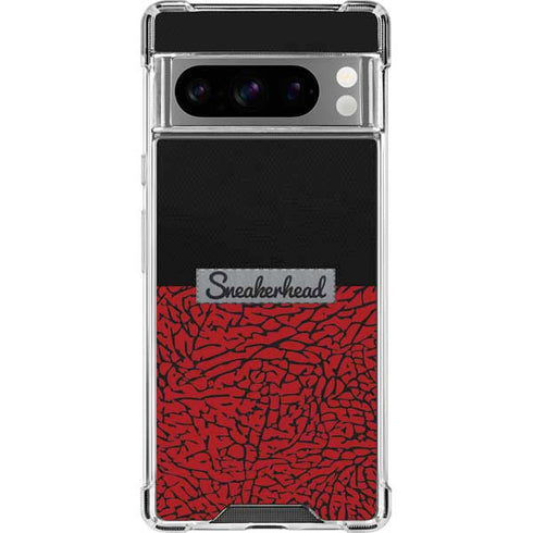 Elephant Print Red Sneakerhead Google Pixel 8 Pro Clear Case