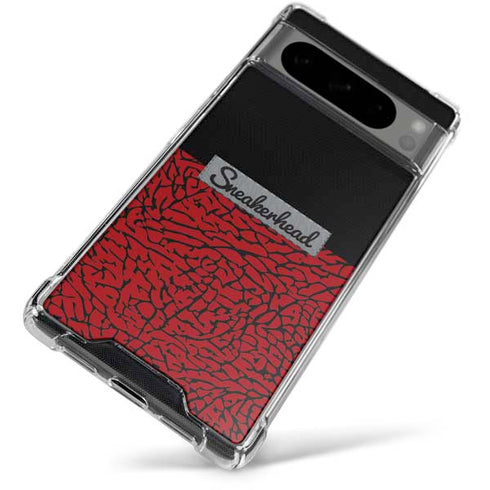 Elephant Print Red Sneakerhead Google Pixel 8 Pro Clear Case