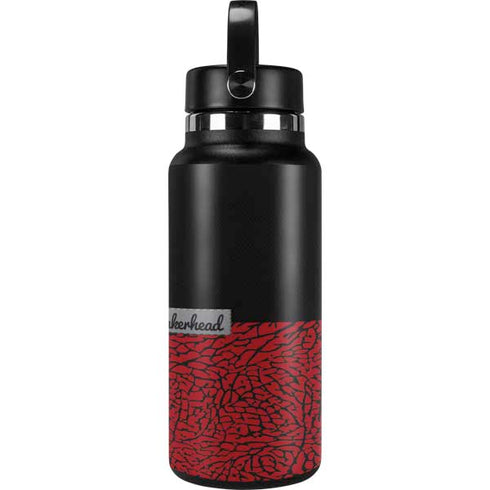 Elephant Print Red Sneakerhead Hydro Flask 32oz Wide Mouth Skin