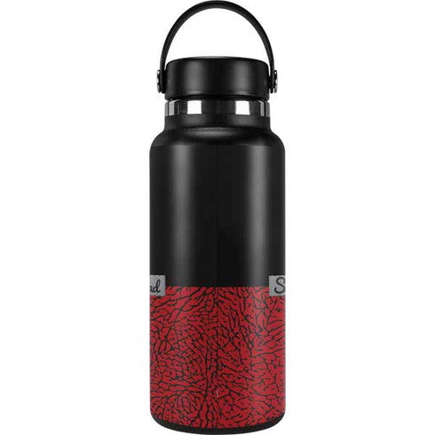 Elephant Print Red Sneakerhead Hydro Flask 32oz Wide Mouth Skin