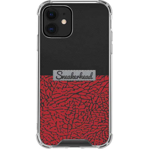 Elephant Print Red Sneakerhead iPhone 12 Clear Case