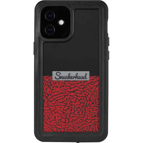 Elephant Print Red Sneakerhead iPhone 12 Mini Waterproof Case