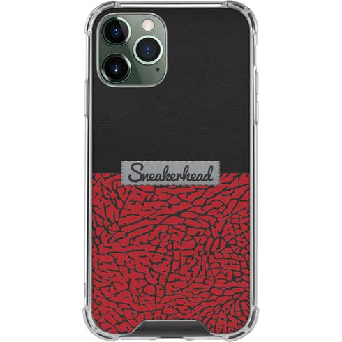 Elephant Print Red Sneakerhead iPhone 12 Pro Clear Case
