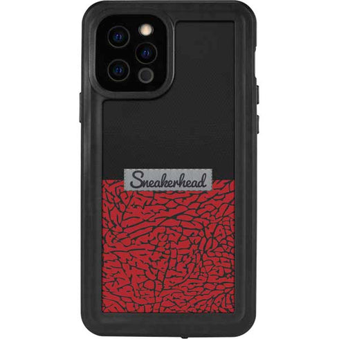 Elephant Print Red Sneakerhead iPhone 12 Pro Waterproof Case