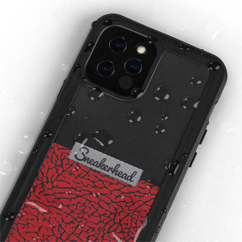 Elephant Print Red Sneakerhead iPhone 12 Pro Waterproof Case